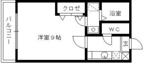 リブレア久留米駅前(1K/1階)の間取り写真
