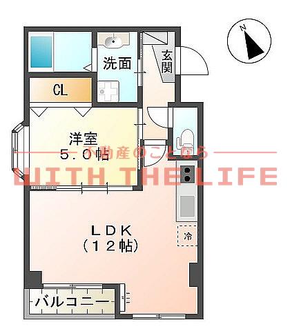 I-CLASSアイクラス(1LDK/3階)の間取り写真