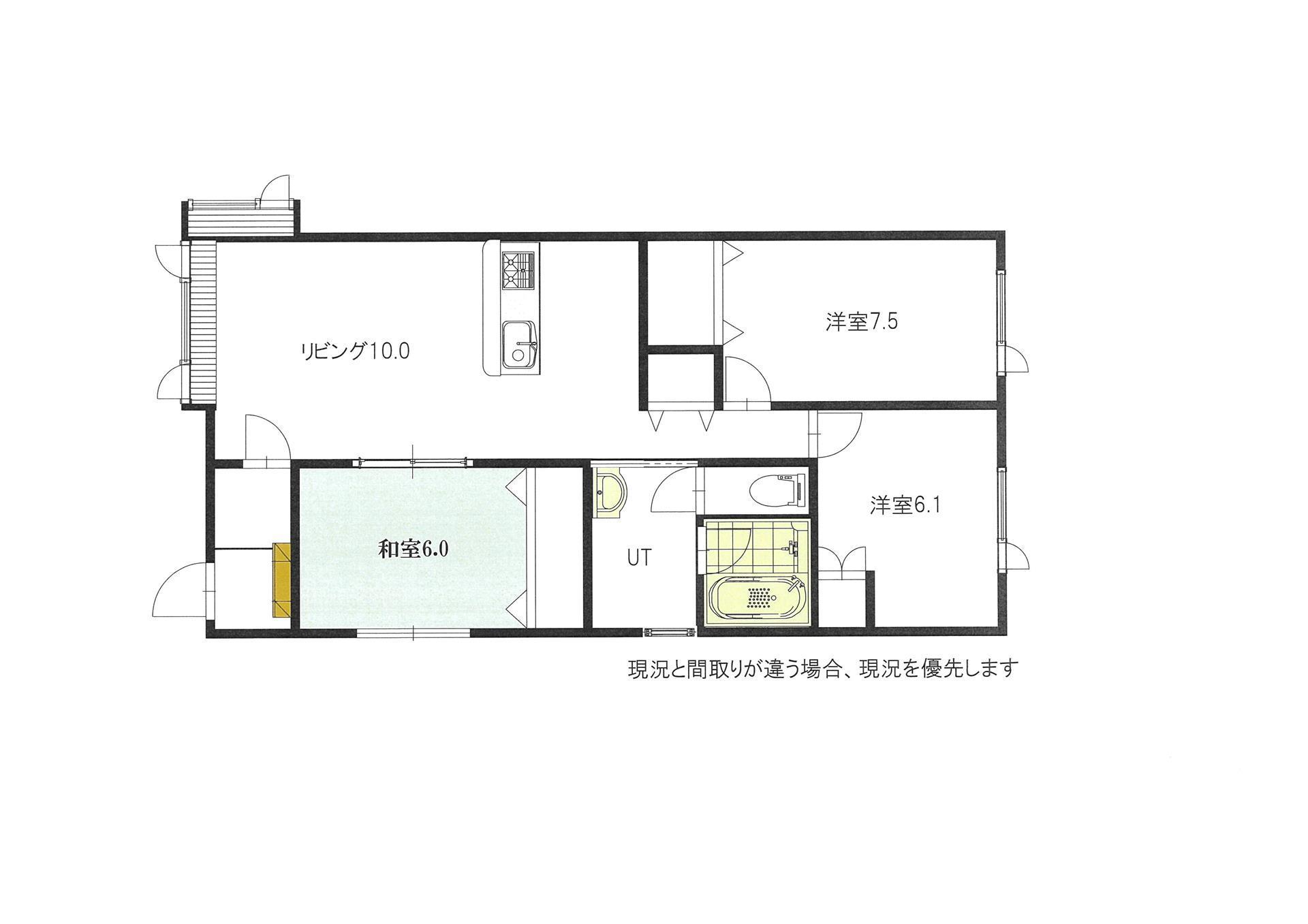 ゴールドベル(3LDK/1階)の間取り写真