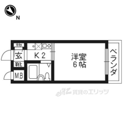 シャトーHAMADA(1K/3階)の間取り写真
