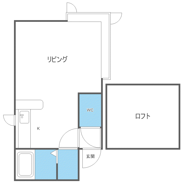 ビリオネア十番舘(1K/2階)の間取り写真