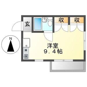 コーポアリオン(ワンルーム/2階)の間取り写真