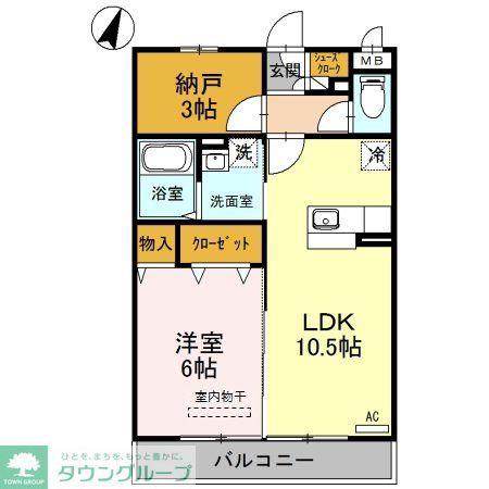 カンパーニュ(1SLDK/3階)の間取り写真