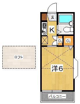 プチメゾン イセトヨ(1K/2階)の間取り写真
