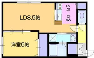 REVE(1LDK/2階)の間取り写真