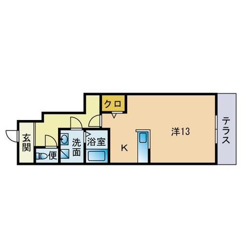 コンフォートハイツIII(ワンルーム/1階)の間取り写真
