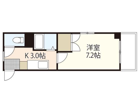 CLSビル(1K/3階)の間取り写真