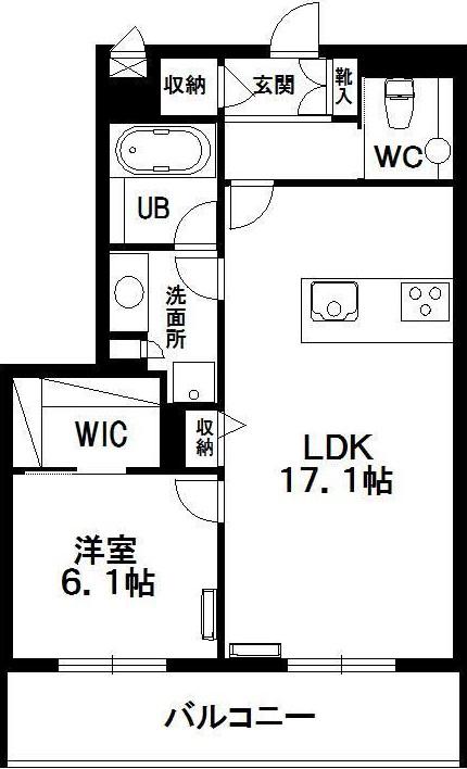ヒルズレジデンシャルS12(1LDK/1階)の間取り写真