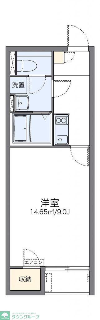 レオネクストロゴス(1K/2階)の間取り写真