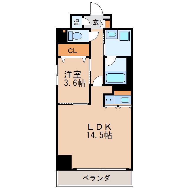 マリオン千種(1LDK/14階)の間取り写真