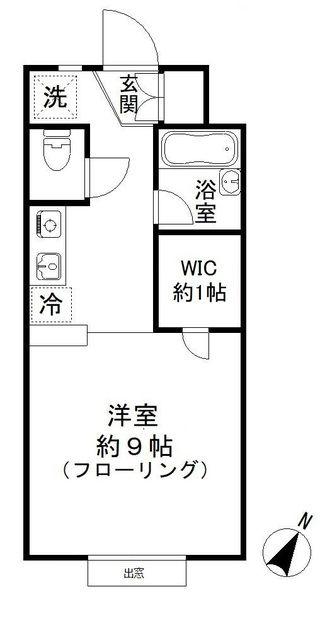ソレアード(ワンルーム/1階)の間取り写真