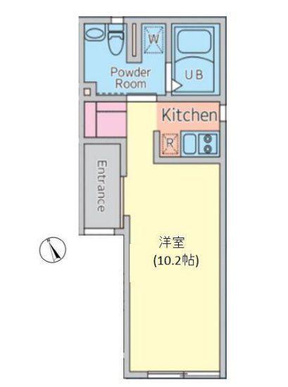 ルーナクレシェンテ早稲田(1K/3階)の間取り写真