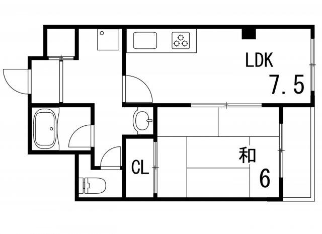 プリメーラリヨンII(1LDK/1階)の間取り写真