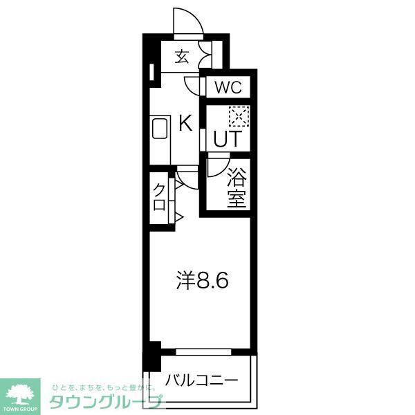 PURE RESIDENCE 名駅南(1K/12階)の間取り写真