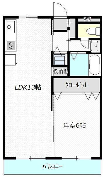 メゾンブラン久米川(1LDK/3階)の間取り写真