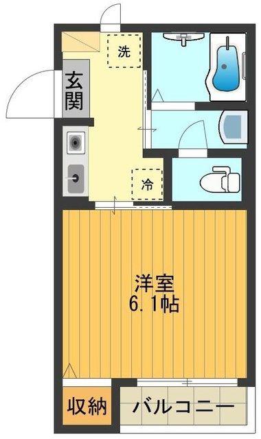 グランルミエール(1K/3階)の間取り写真