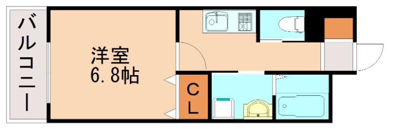 SKハイニックス(1K/2階)の間取り写真