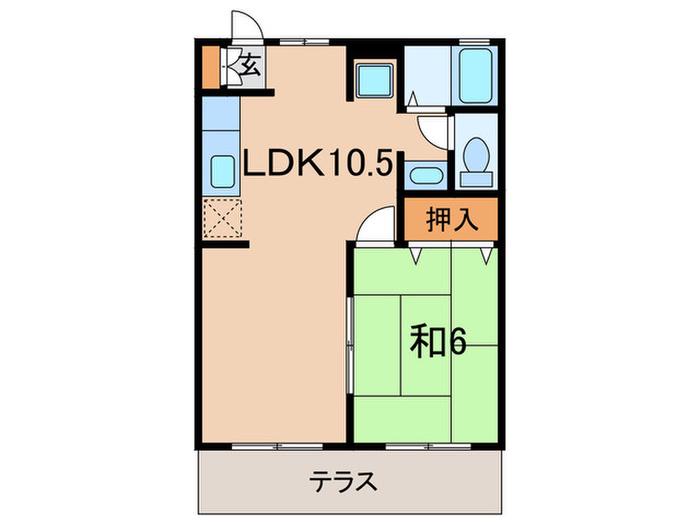 リバ-イースト・S(1LDK/1階)の間取り写真