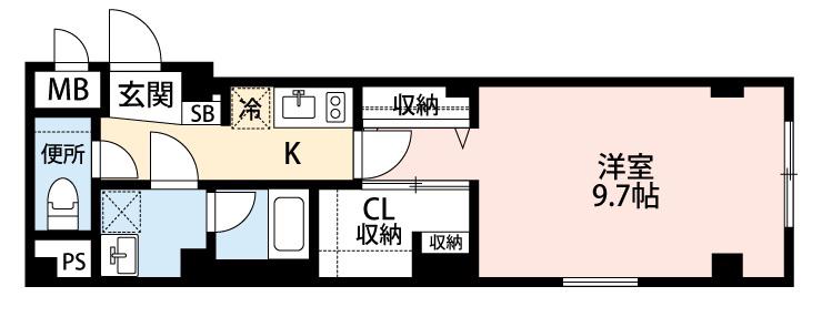 BCASA千住大橋(1K/1階)の間取り写真