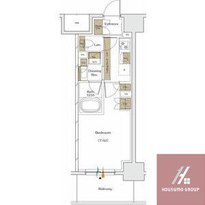 ザ・パークハビオ谷町六丁目テラス(1K/10階)の間取り写真