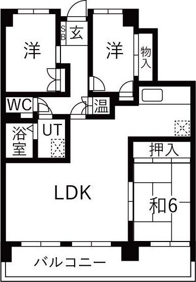 キングスコート東岡崎(3LDK/1階)の間取り写真