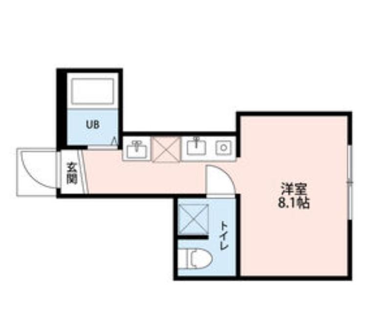 KTK蒲田(ワンルーム/1階)の間取り写真
