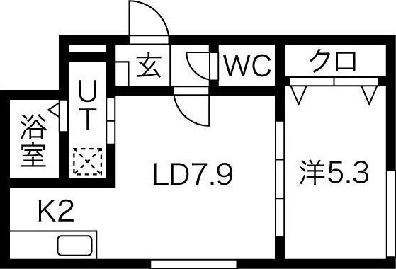 プリマクラッセ(1LDK/4階)の間取り写真