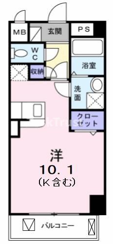 シトラセイトマンション(ワンルーム/2階)の間取り写真