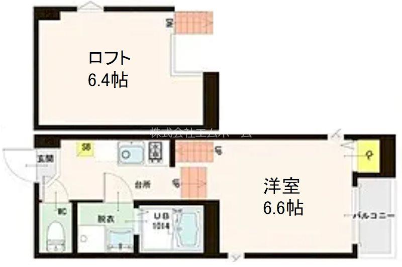 ラウレア平針(1K/1階)の間取り写真