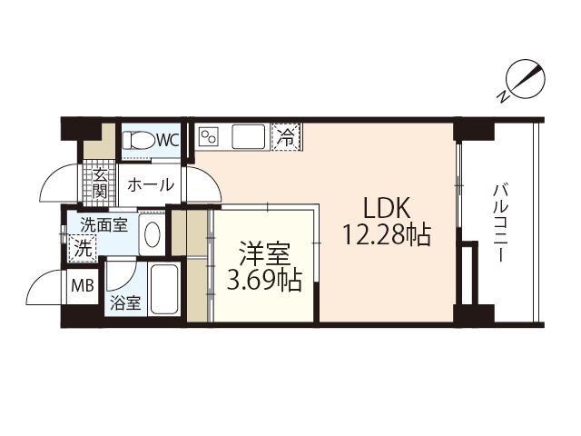 GRAND STAGE24(1LDK/5階)の間取り写真