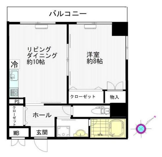 ENSKY-A(1LDK/3階)の間取り写真