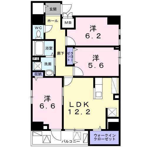 MAY FAIR(3LDK/11階)の間取り写真