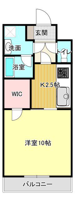 PRIME CITY PLACE(1K/8階)の間取り写真