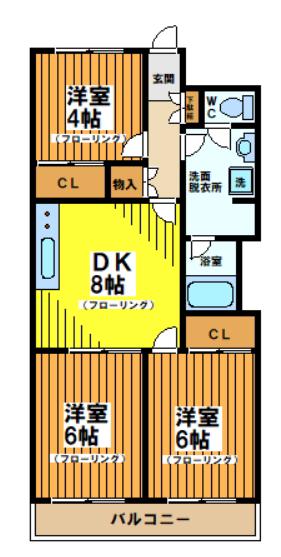 ドミールウメダ(3DK/3階)の間取り写真