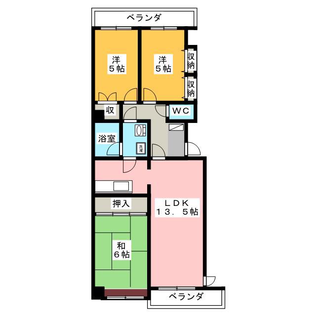 エミネンスみたけ台(3LDK/1階)の間取り写真