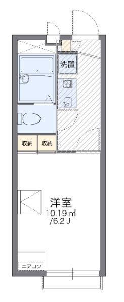 ラトゥサ(1K/2階)の間取り写真