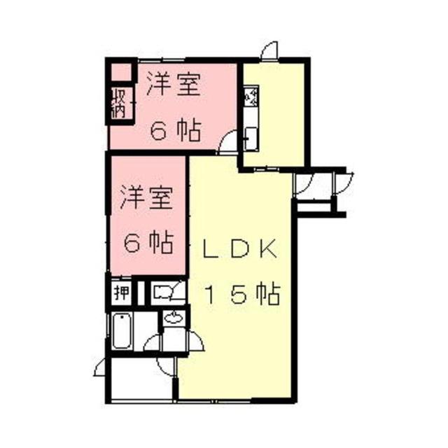 さくらタワー長良(2LDK/3階)の間取り写真