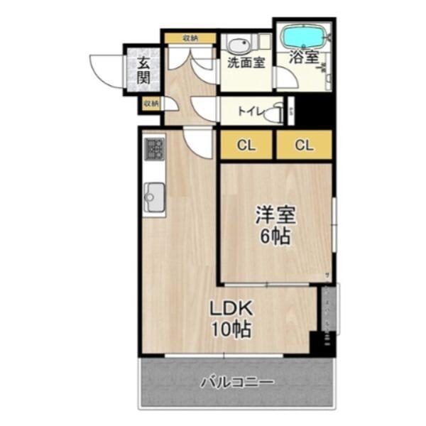 CITY SPIRE十三東(1LDK/5階)の間取り写真