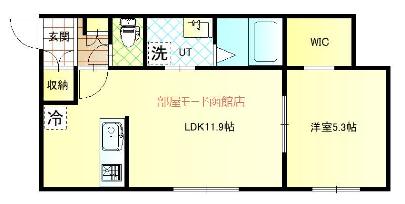 深堀町アパート(1LDK/2階)の間取り写真