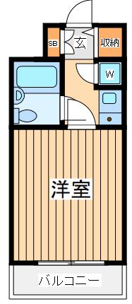 クリオ阪東橋壱番館(1K/5階)の間取り写真