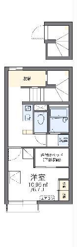 レオパレスFUZIMONA(1K/2階)の間取り写真