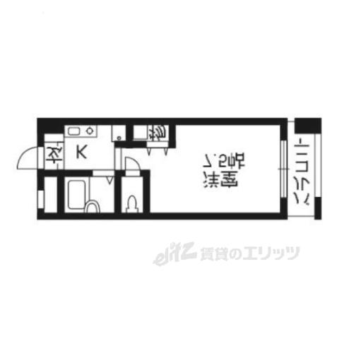 シェルマンション(1K/3階)の間取り写真