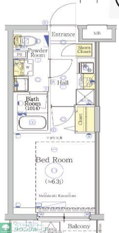 SHOKEN RESIDENCE 川崎(1K/1階)の間取り写真