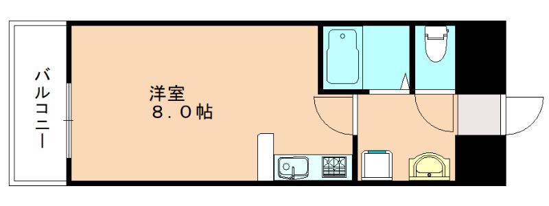 オアシス浅生II(ワンルーム/3階)の間取り写真