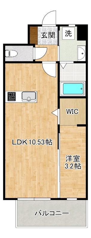 オーヴィジョンクラス浅香通(1LDK/10階)の間取り写真