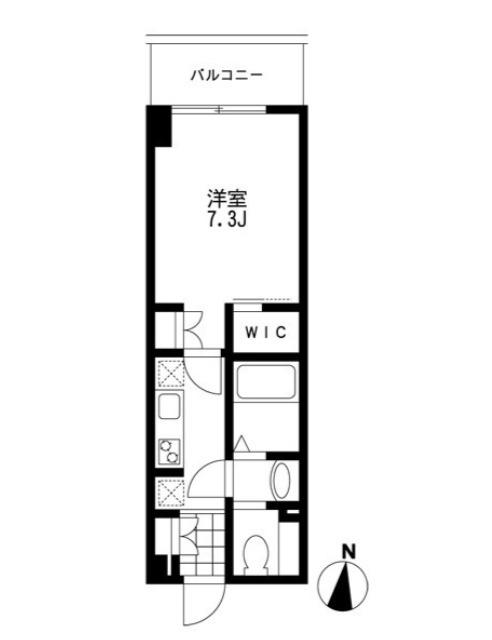 プライマル錦糸町(1K/4階)の間取り写真