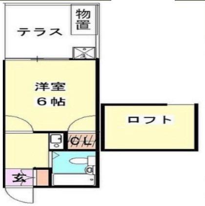 エミオ石川台(1K/1階)の間取り写真