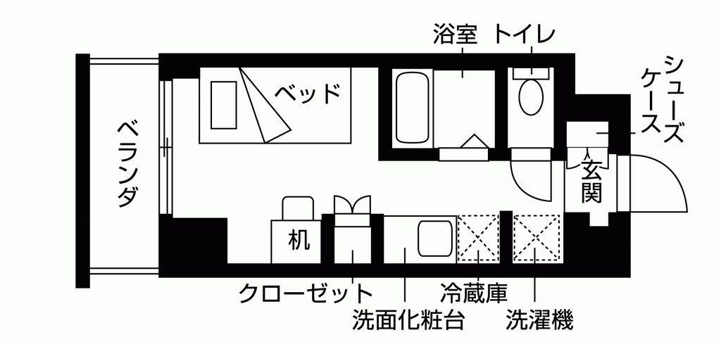 リビオセゾン高円寺(ワンルーム/2階)の間取り写真