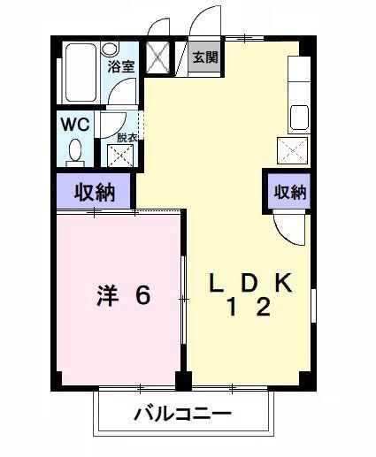 ファーストグリーン(1LDK/1階)の間取り写真