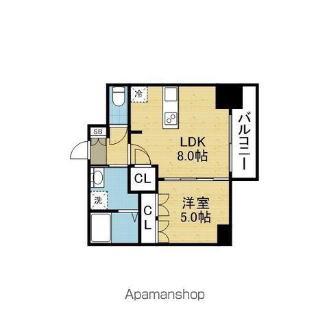 THE SENSE RESIDENCE 新深江(1LDK/3階)の間取り写真